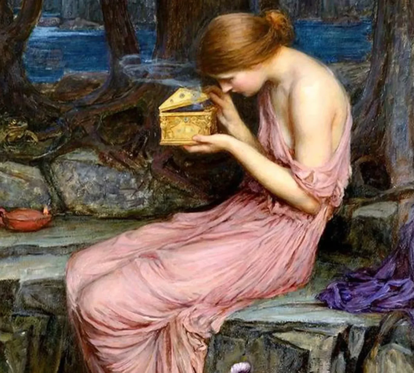 Psyché ouvrant la boite de Perséphone
par J.W. WATERHOUSE